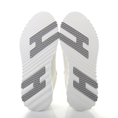 Hermes Technical Canvas Suede Goatskin Bouncing Sneakers 36 White Multicolor 5 of 8