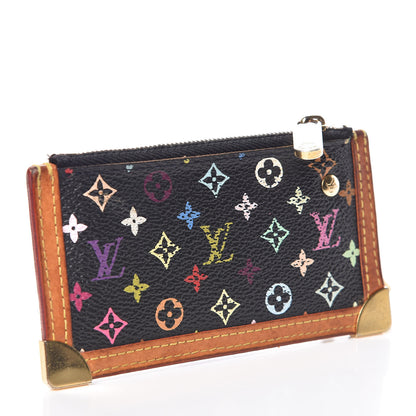 Louis Vuitton Monogram Multicolor Key Pouch Black 2 of 11