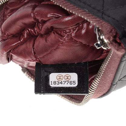 Chanel Nylon Quilted Cocoon Cosmetic Pouch Black 8 of 8