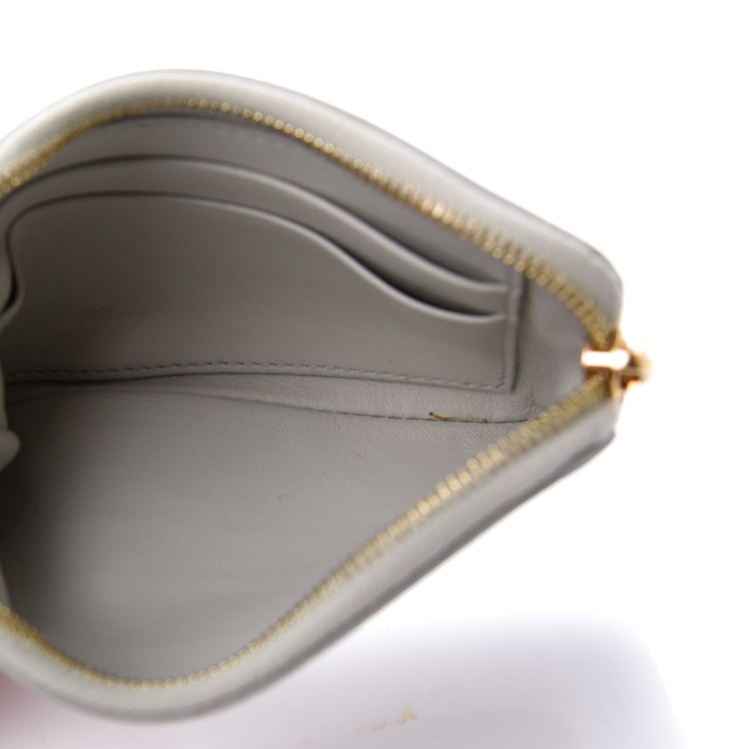 Celine Lambskin Bi-Color Solo Coin Card Case White Red 5 of 9