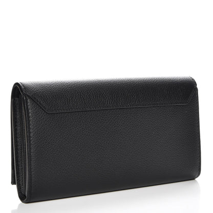 Louis Vuitton Calfskin Lockme II Wallet Black 3 of 8