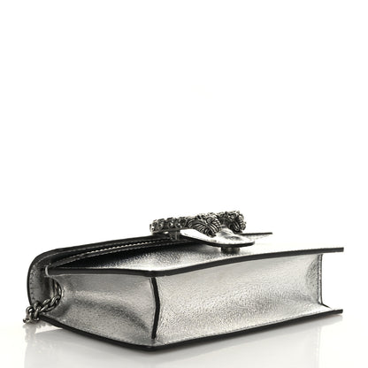 Gucci Metallic Calfskin Super Mini Dionysus Shoulder Bag Silver 4 of 8