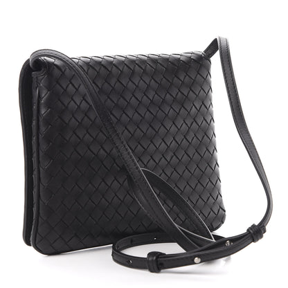 Bottega Veneta Nappa Intrecciato Flap Crossbody Black 3 of 11