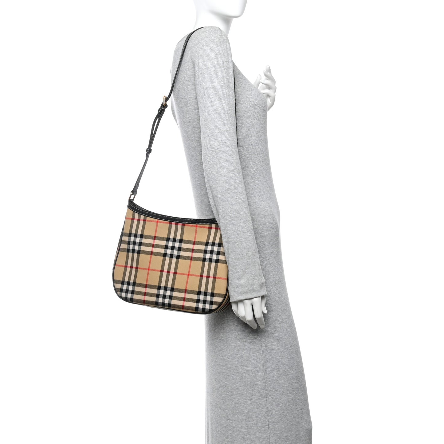Vintage Check Shoulder Bag Black