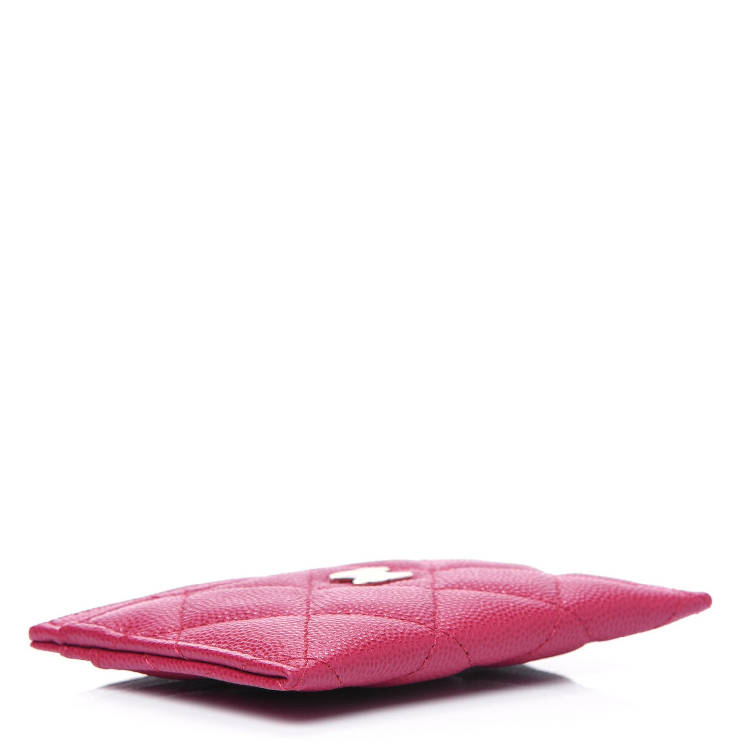 Chanel Caviar Quilted Card Holder Dark Pink 4 of 4
