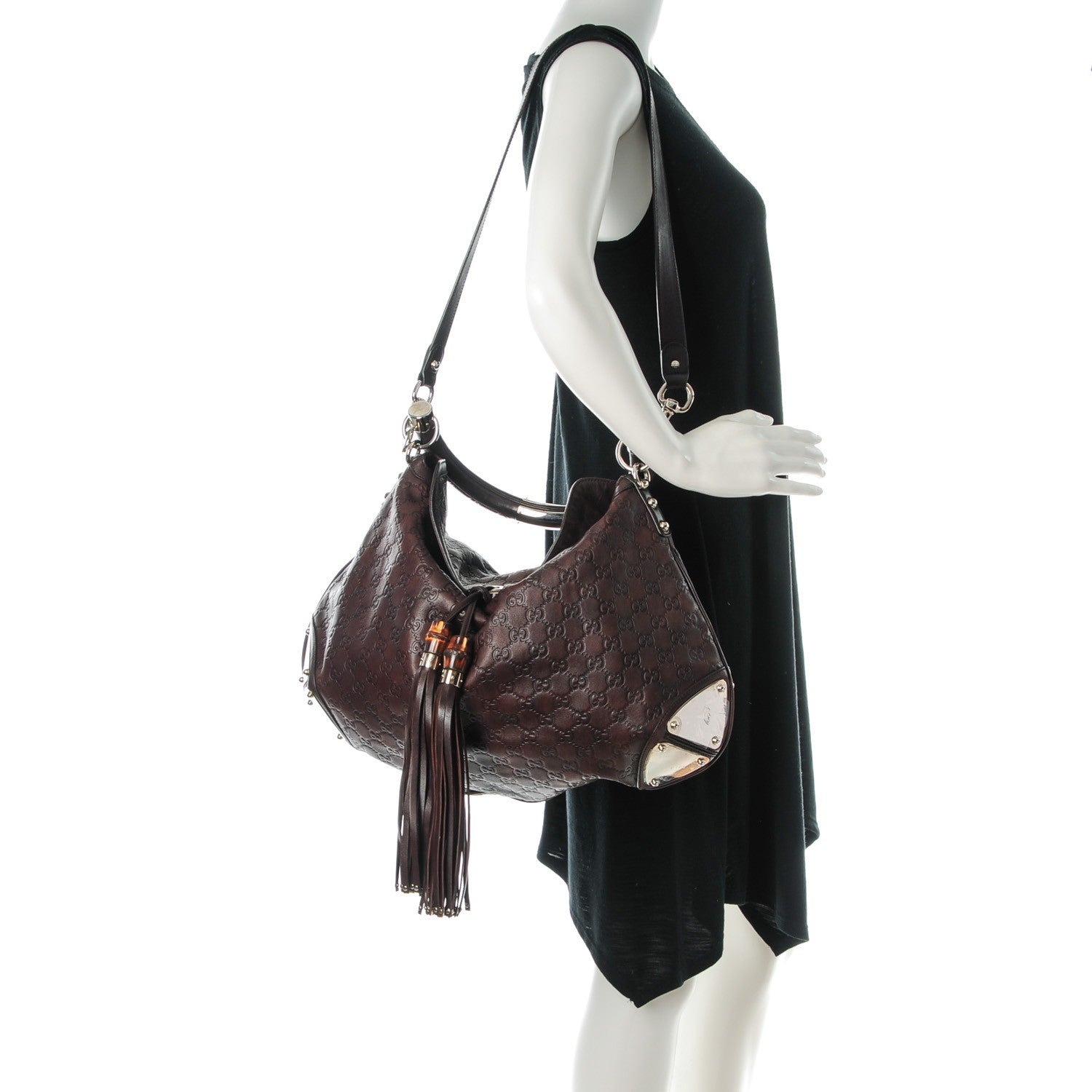 Gucci Guccissima Large Indy Dark Brown 2 of 7