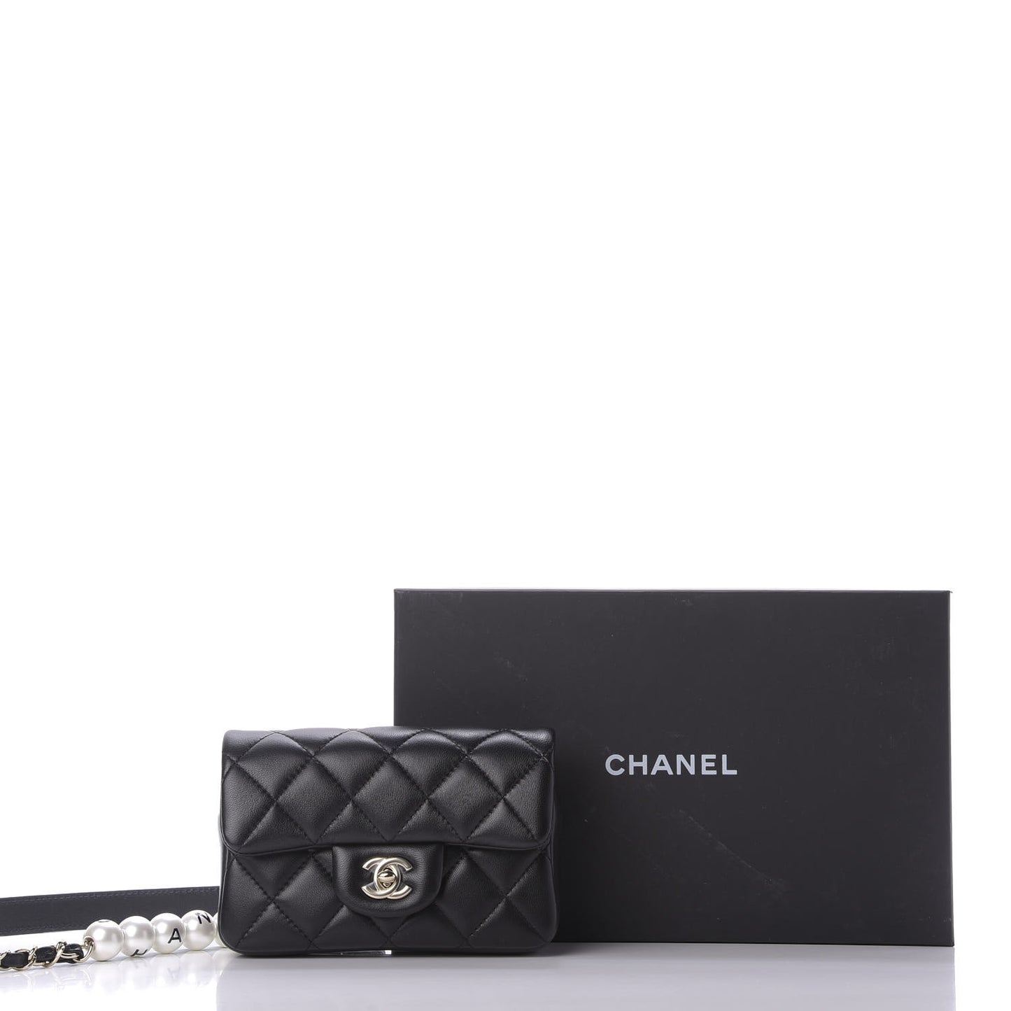 Lambskin Quilted Mini My Precious Waist Bag Black