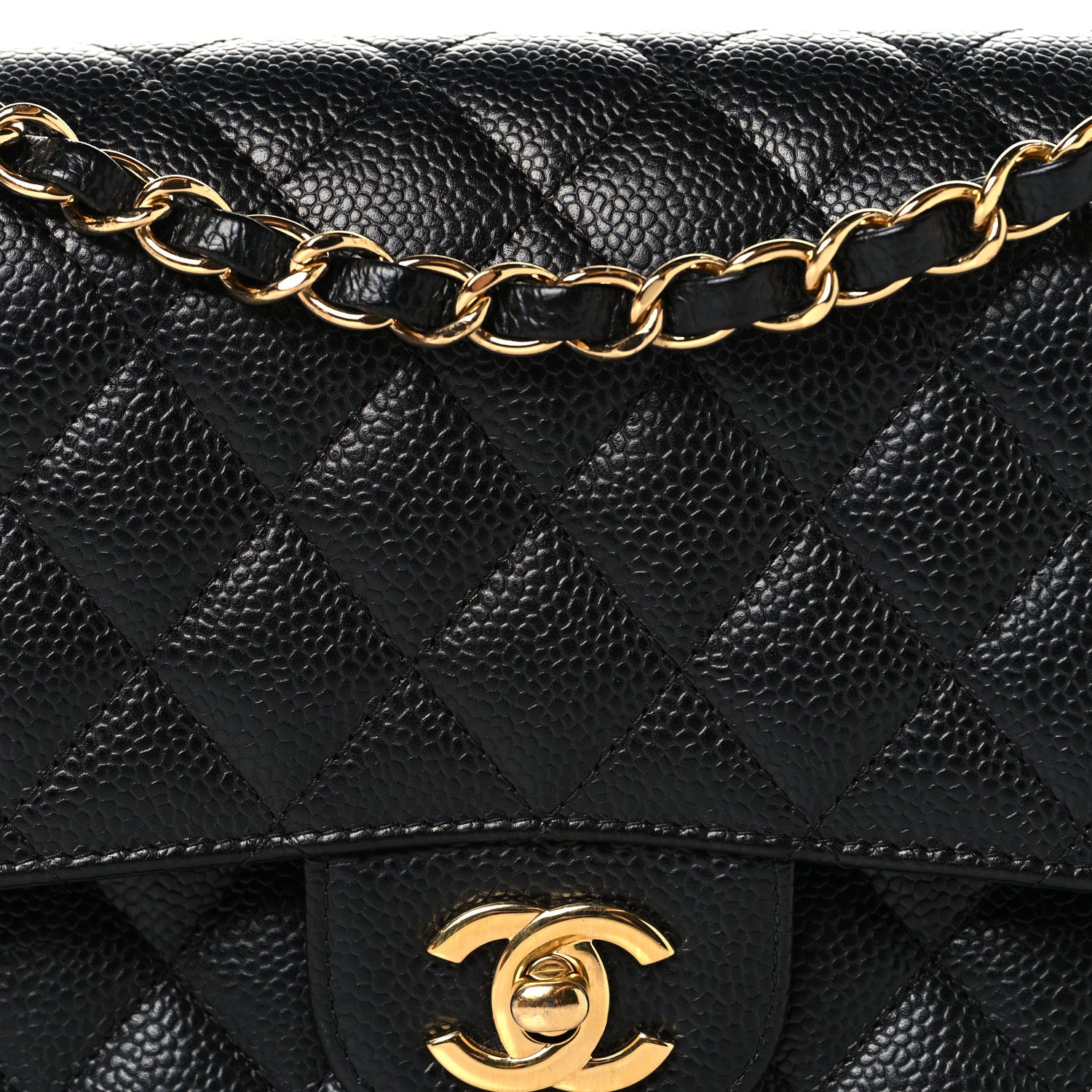 Chanel Caviar Quilted Medium Double Flap Black 8 of 10