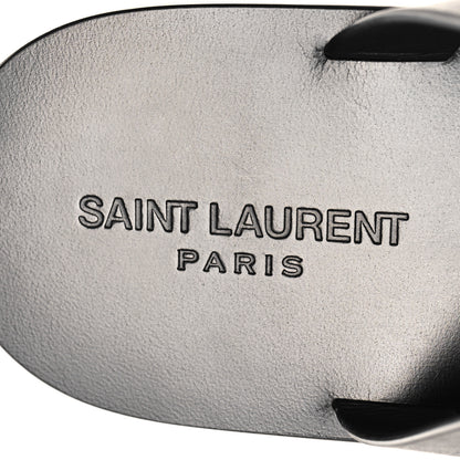 Saint Laurent Calfskin Mens Cassandra Monogram Sandals 43 Black 9 of 10