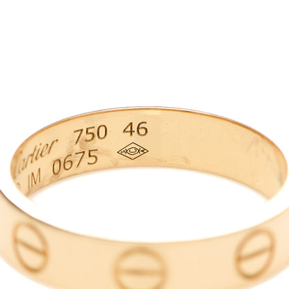Cartier 18K Yellow Gold 3.5mm LOVE Wedding Band Ring 46 3.75 5 of 6