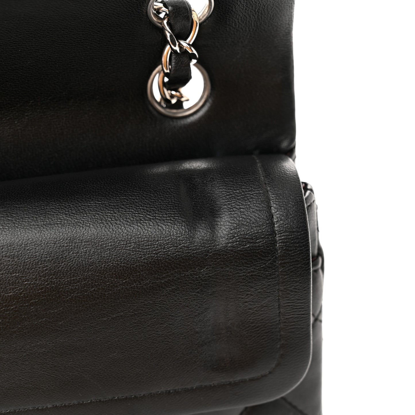 Lambskin Quilted Small Double Flap Black