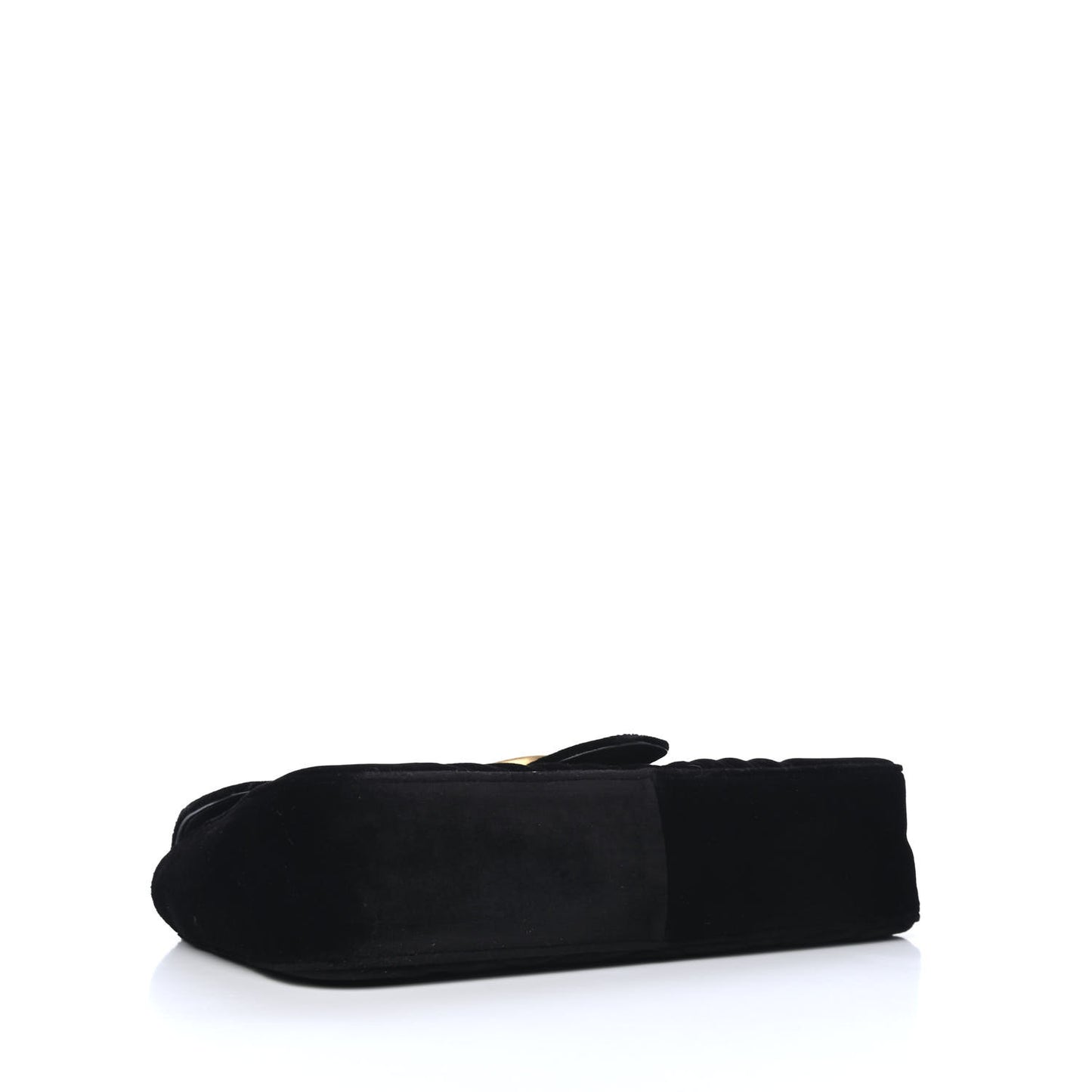 Velvet Matelasse Medium GG Marmont Shoulder Bag Black