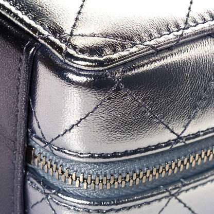 Chanel Gradient Metallic Lambskin Quilted Like A Wallet Clutch With Chain Silver Purple 11 of 12