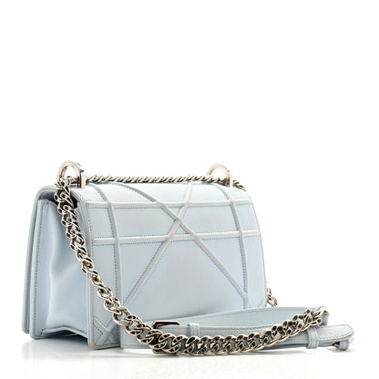 Christian Dior Grained Calfskin Medium Diorama Flap Bag Light blue 3 of 13