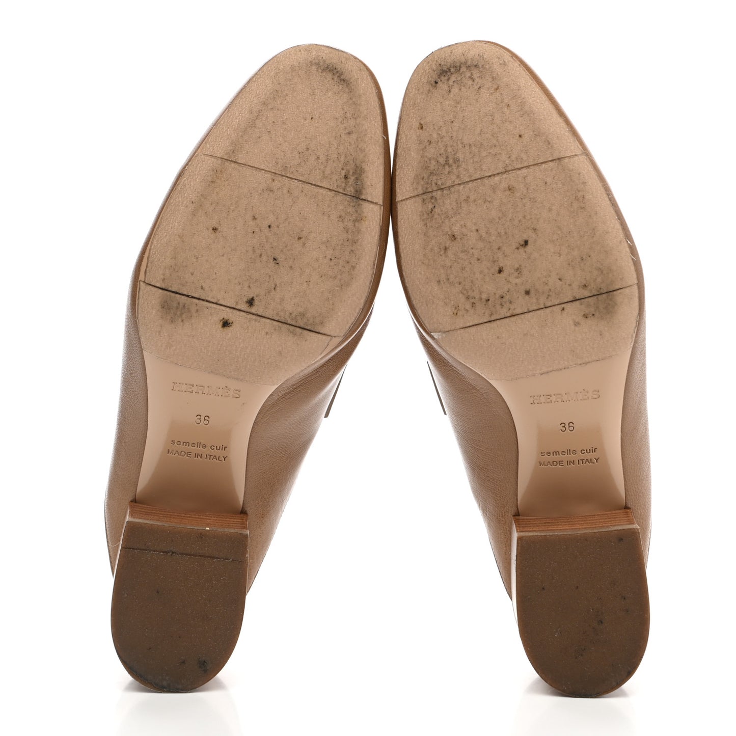 Goatskin Paradis Mules 36 Taupe