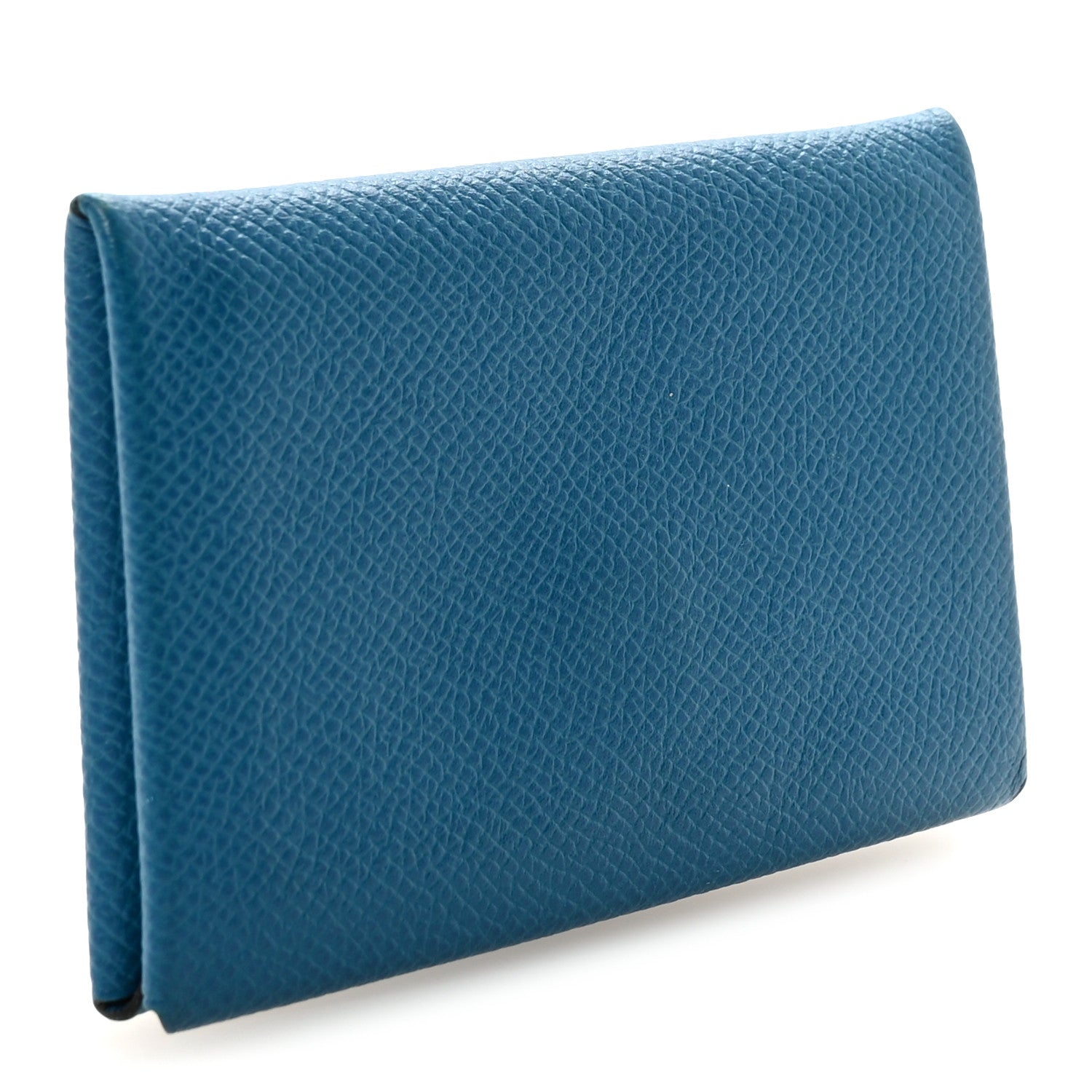 Hermes Epsom Calvi Card Case Bleu Izmir 3 of 7