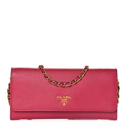 Prada Saffiano Metal Oro Chain Wallet Tamaris 1 of 11