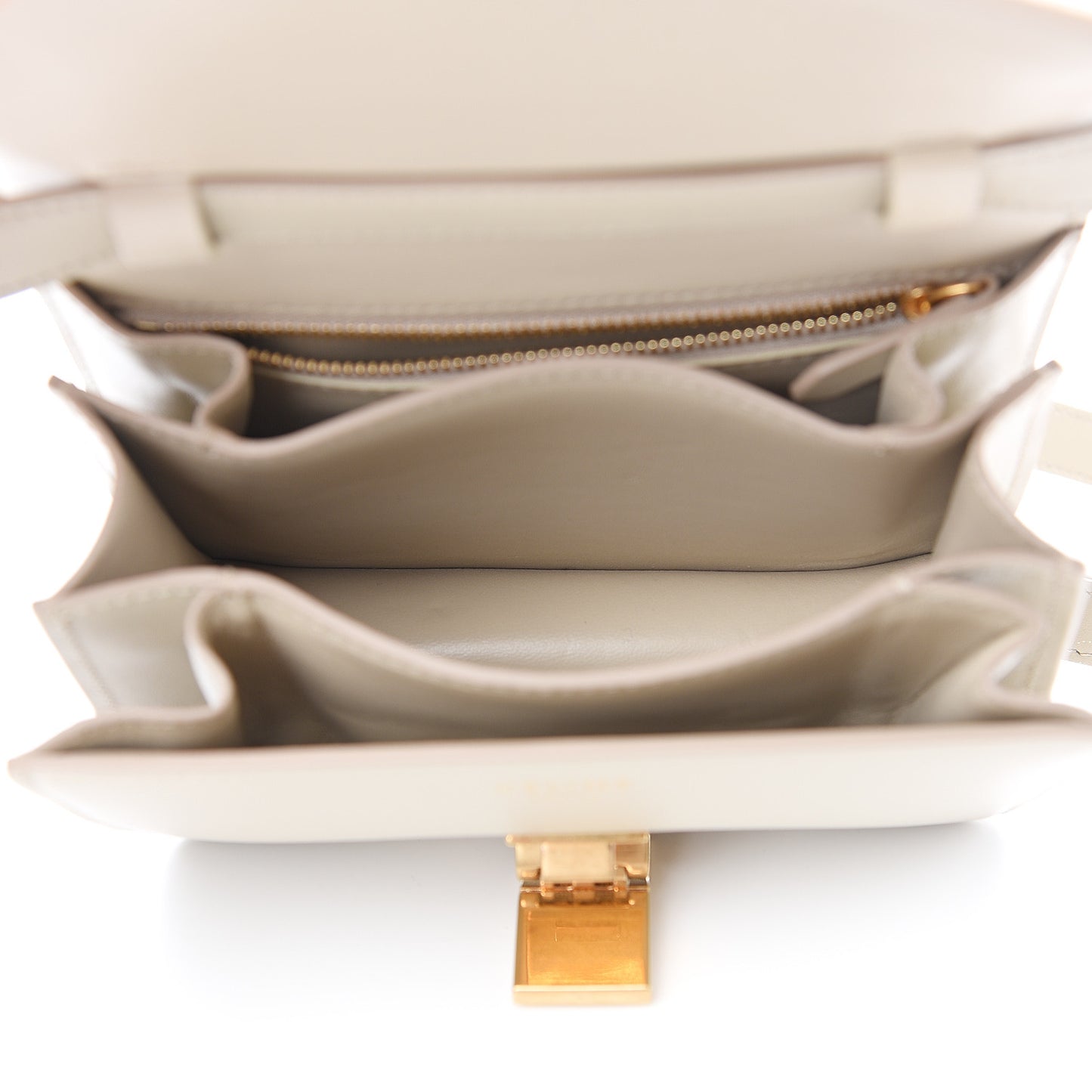 Smooth Calfskin Small Classic Box Flap Bag Ivory