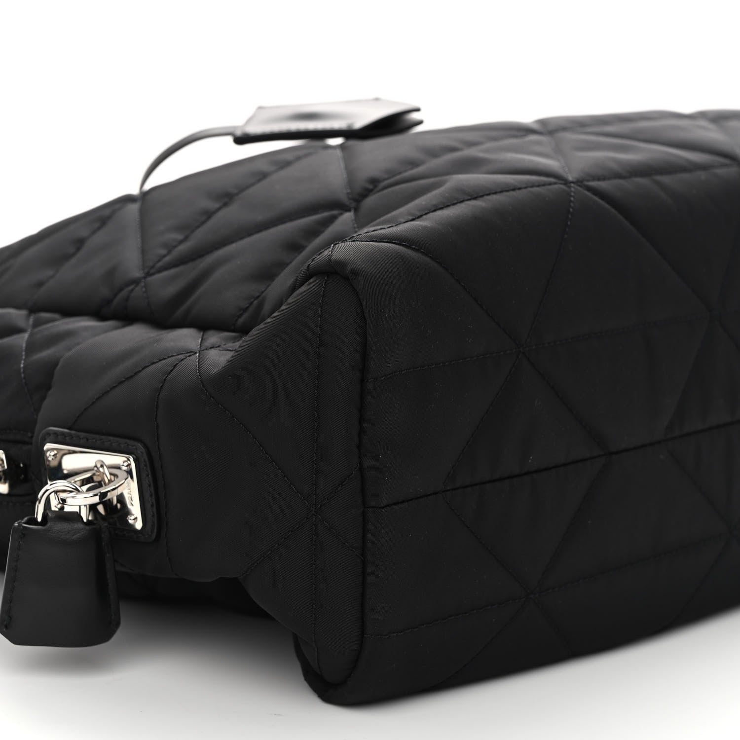 Prada Tessuto Re-Nylon Triangle Padded Travel Black 8 of 9
