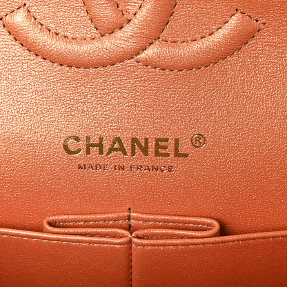 Chanel Metallic Lambskin Quilted Medium Double Flap Golden 6 of 11