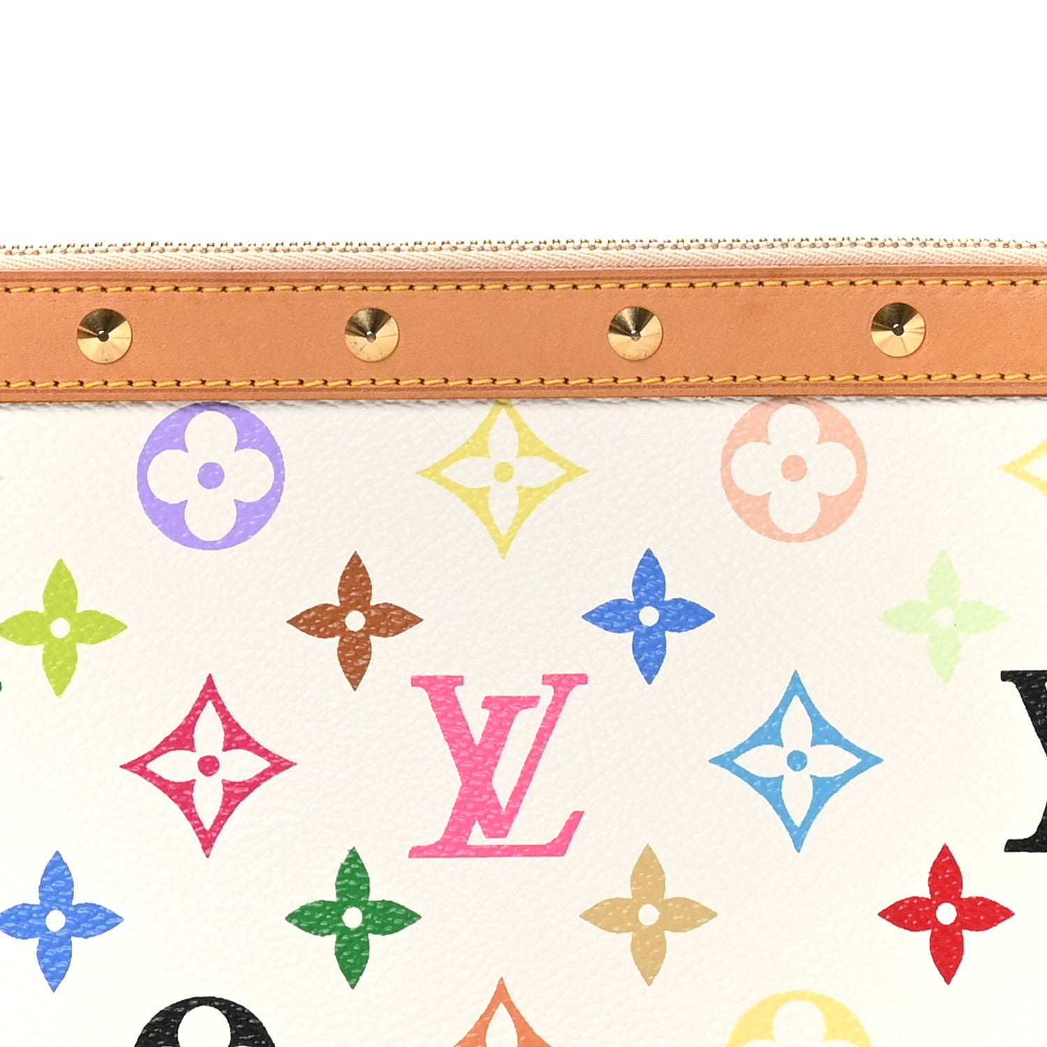 Louis Vuitton Monogram Multicolor Pochette Accessories White 8 of 11