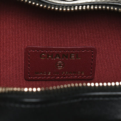 Chanel Lambskin Quilted CC In Love Heart Clutch With Chain Black 6 of 11