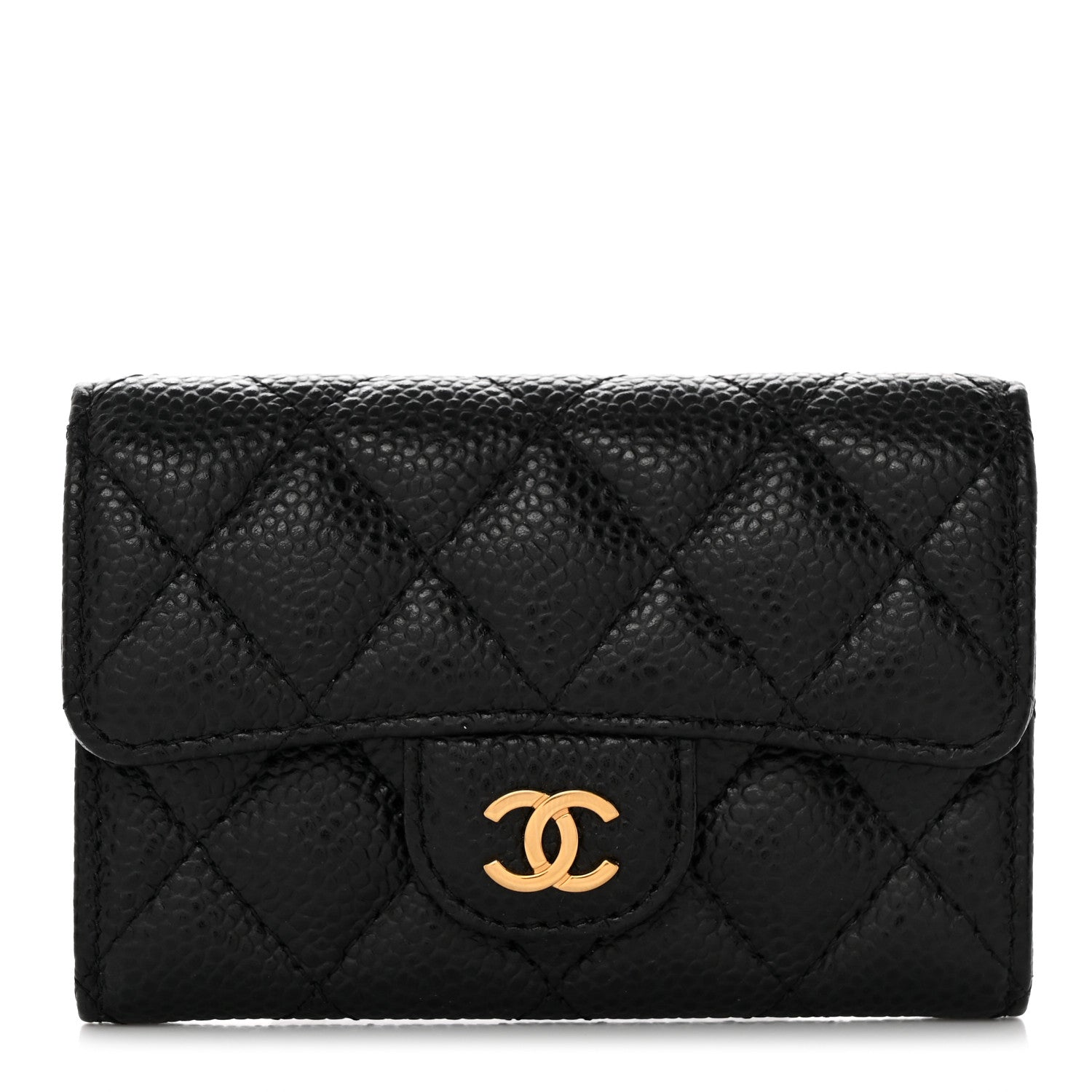 Chanel Caviar Quilted Flap Card Holder Black 1 of 8