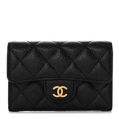Chanel Caviar Quilted Flap Card Holder Black 1 of 8