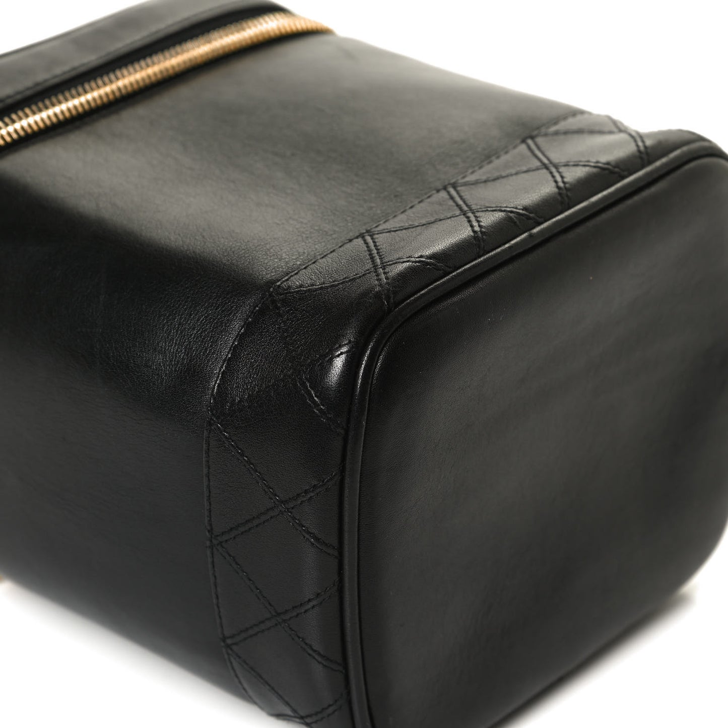 Calfskin Cosmetic Vanity Bag Black