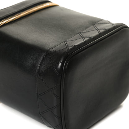 Chanel Calfskin Cosmetic Vanity Bag Black 10 of 10