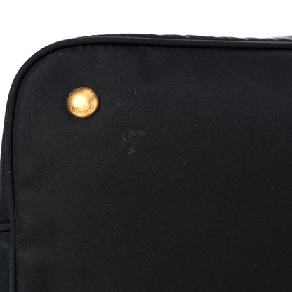 Prada Tessuto Nylon Soft Calfskin Shopping Satchel Black 14 of 23