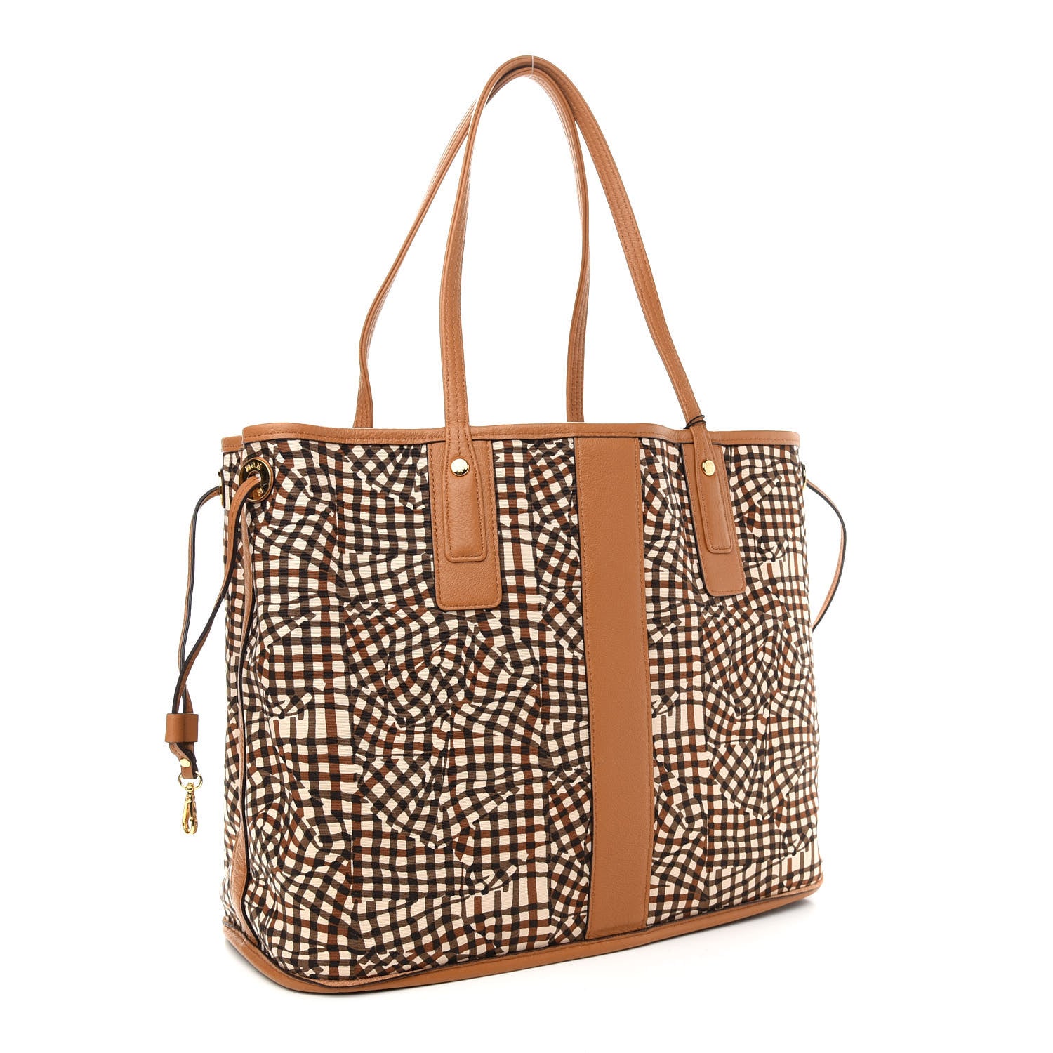 MCM Visetos Medium Liz Reversible Shopper Tote Cognac 6 of 14