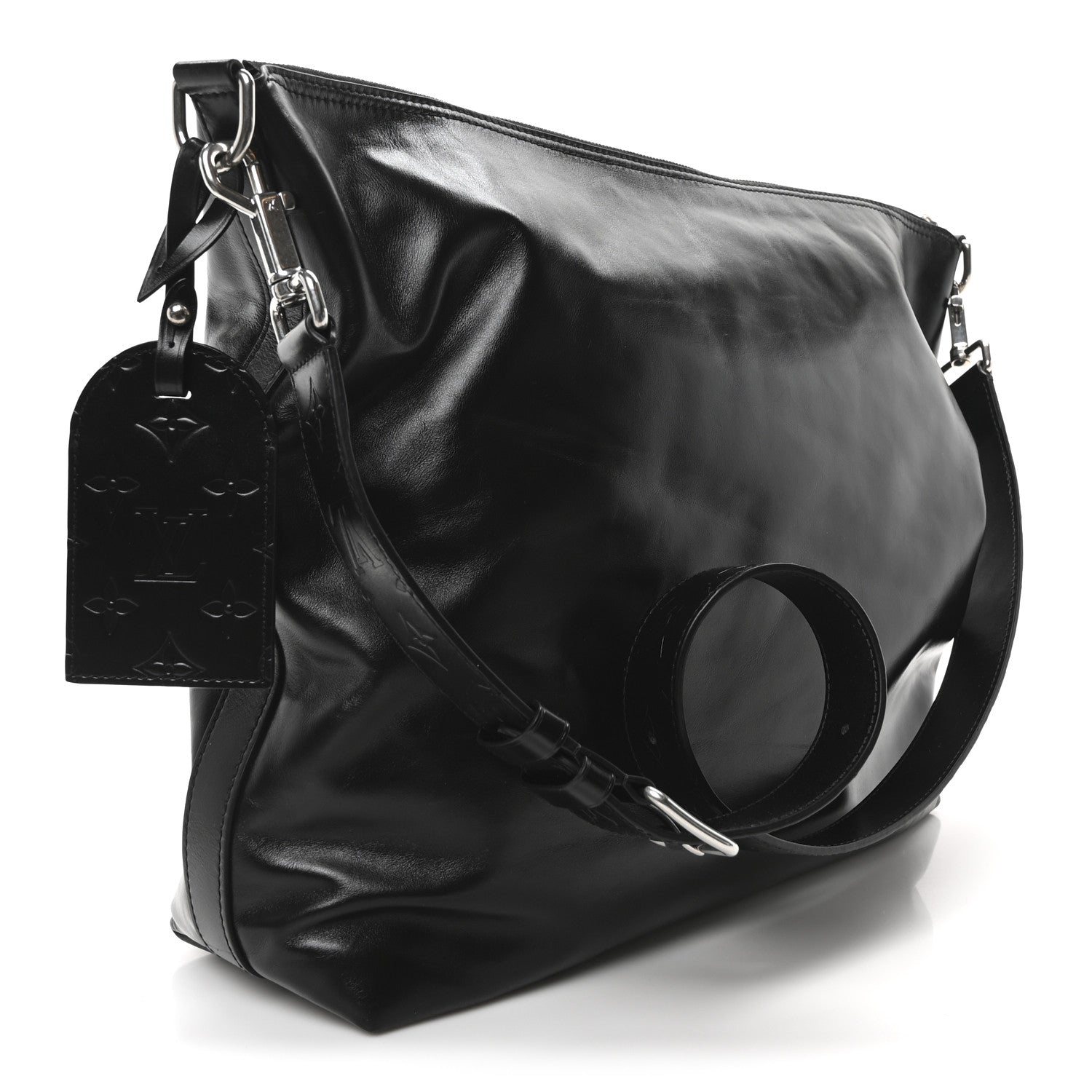 Louis Vuitton LV Night Calfskin Vagabond Hobo Black 3 of 9