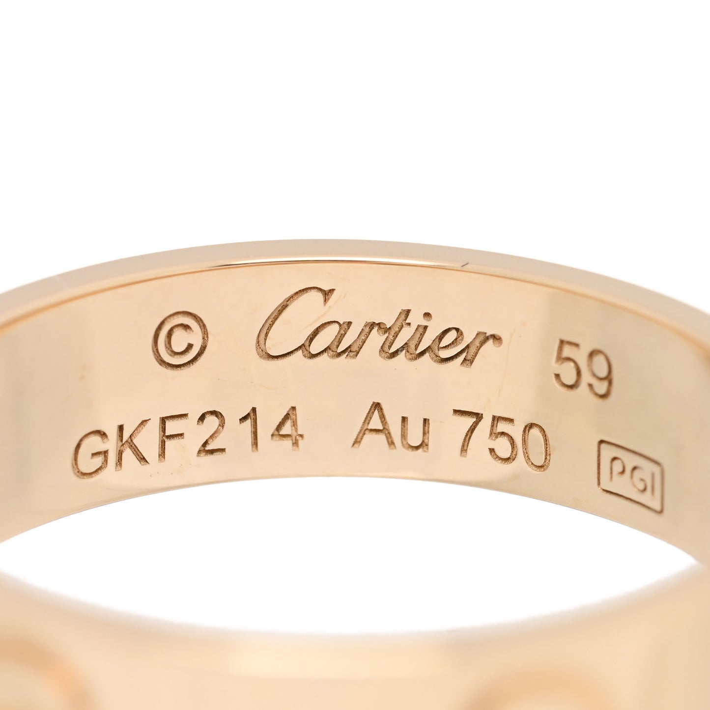 18K Yellow Gold 5.5mm LOVE Ring 59 8.75