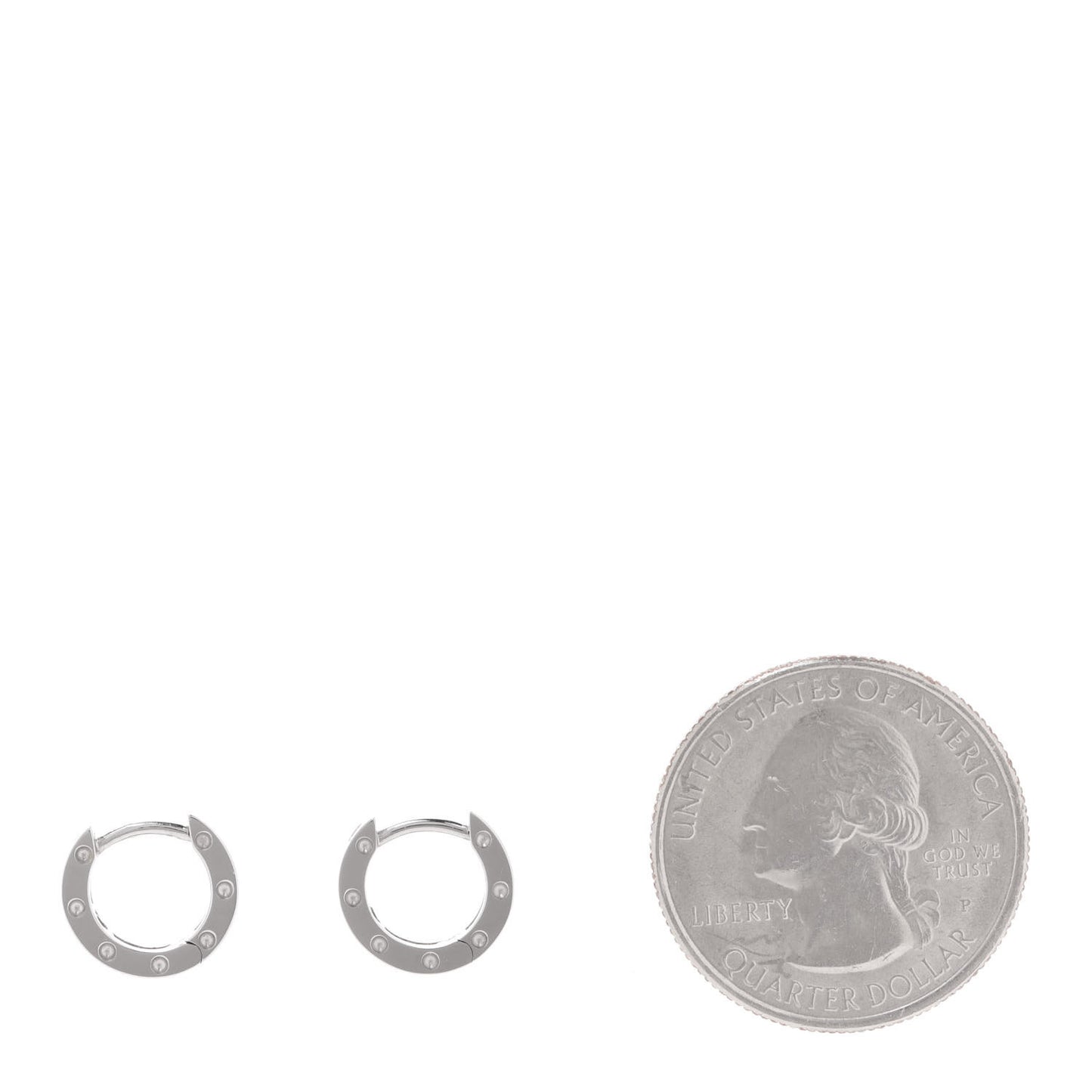 18K White Gold Pois Moi Symphony Huggie Hoop Earrings
