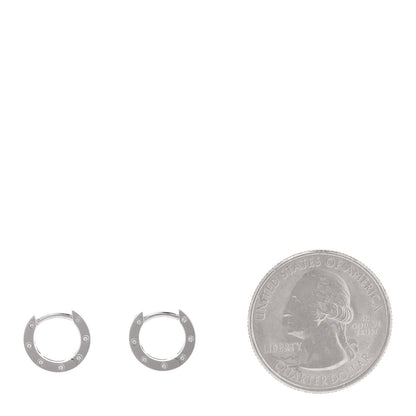 Roberto Coin 18K White Gold Pois Moi Symphony Huggie Hoop Earrings 2 of 5