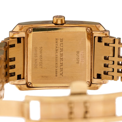 Burberry Stainless Steel 25mm Nova Check Quartz Watch Rose BU1578 4 of 4