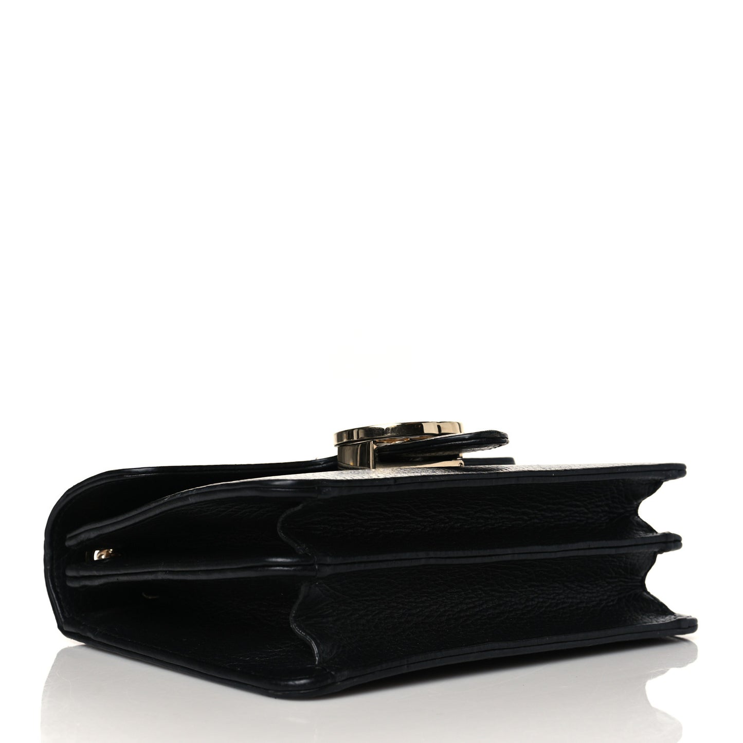 Dollar Calfskin Small Interlocking G Shoulder Bag Black