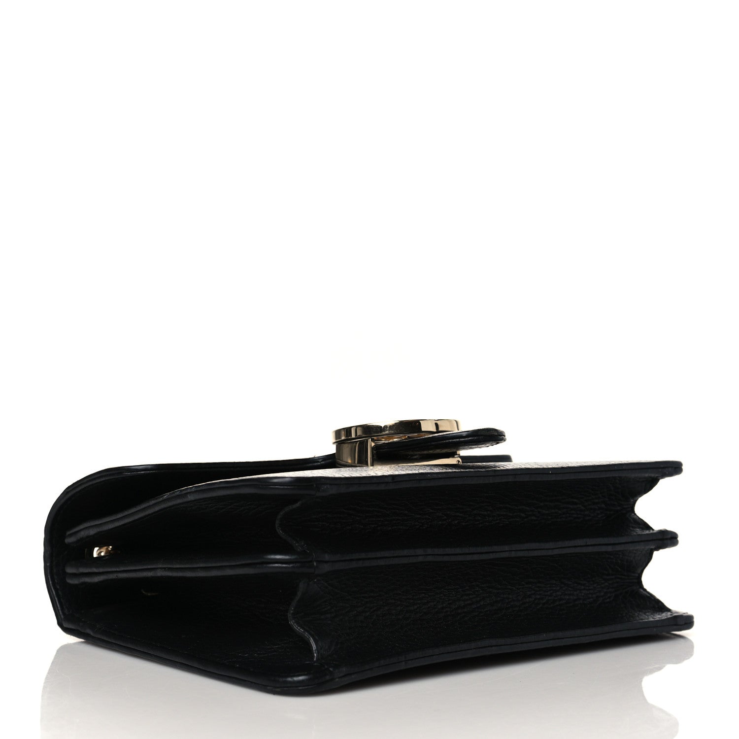 Gucci Dollar Calfskin Small Interlocking G Shoulder Bag Black 4 of 10
