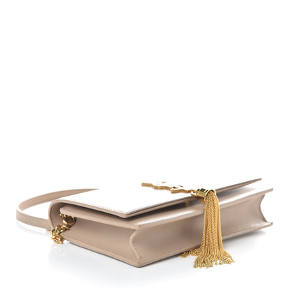 Saint Laurent Smooth Calfskin Classic Monogram Kate Tassel Chain Wallet Dark Beige 4 of 9
