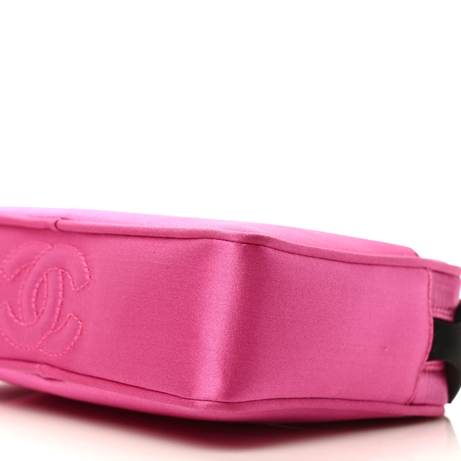 Chanel Satin CC Ribbon Evening Bag Fuchsia Black 8 of 8