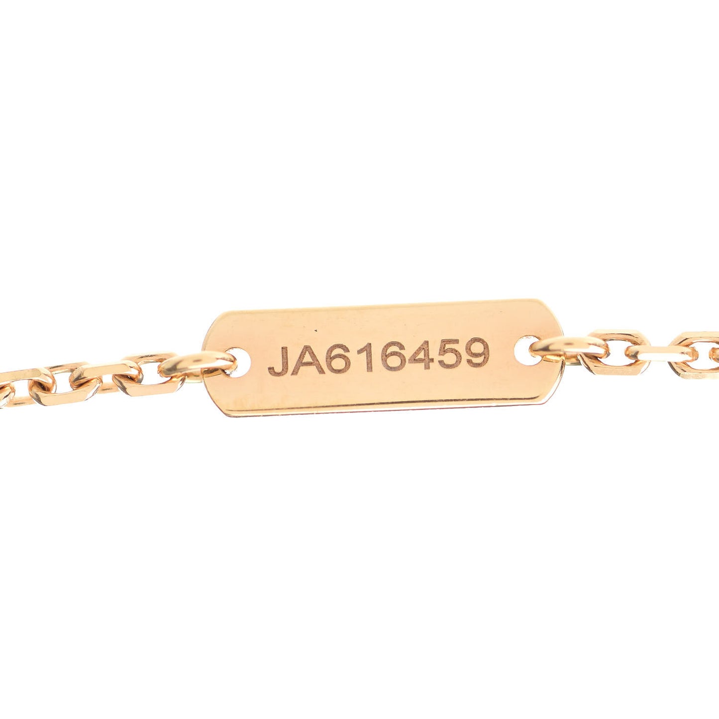 18K Yellow Gold Carnelian Vintage Alhambra Pendant Necklace