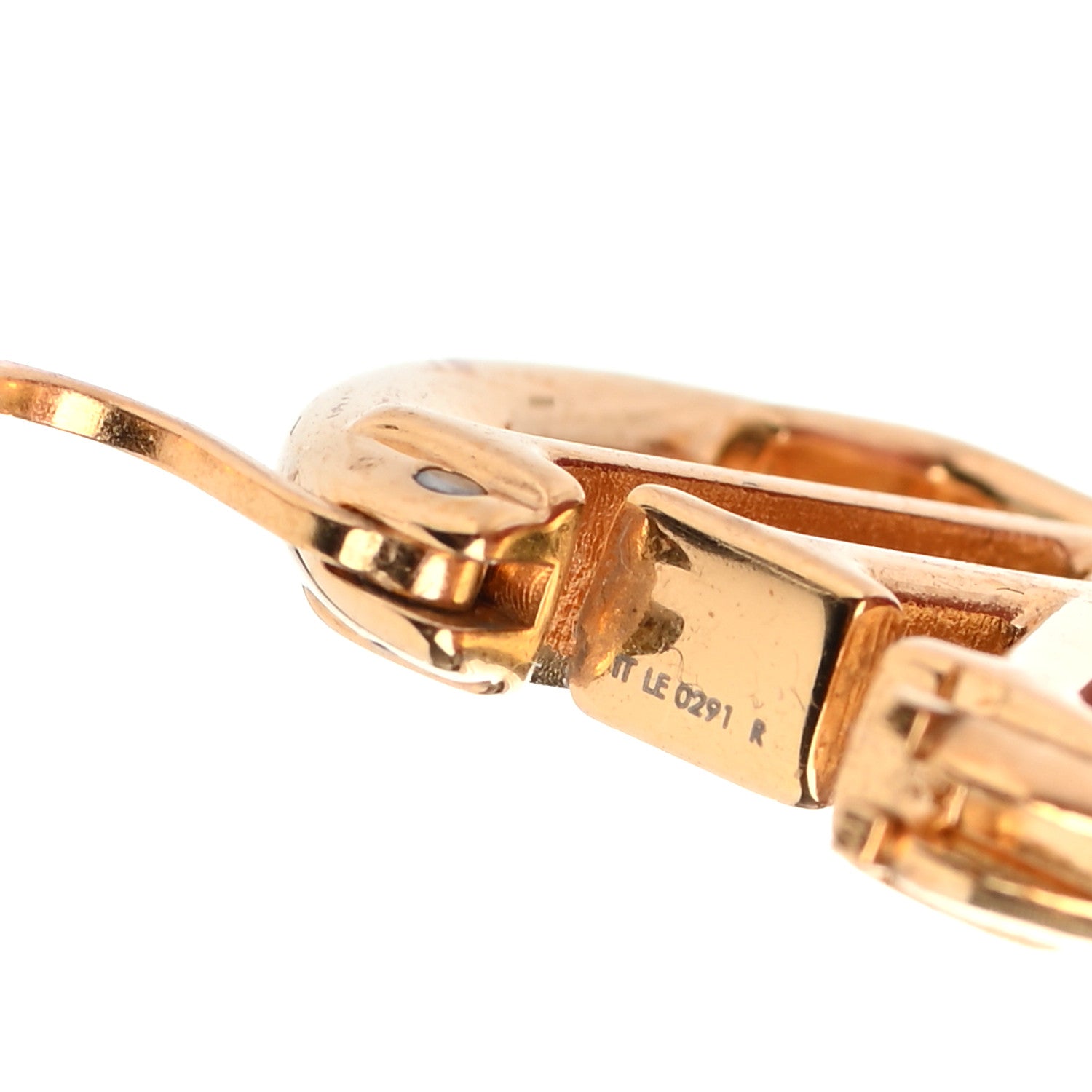 Louis Vuitton Metal Small Louise Hoop Earrings Gold 4 of 4