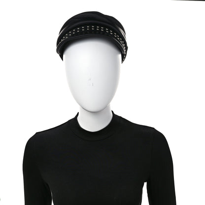Gucci Calfskin Studded Cellarius Hat M Black 2 of 8