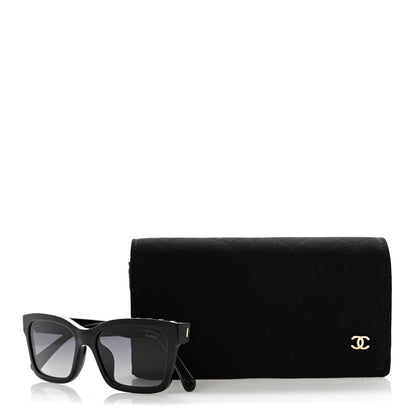 Chanel Acetate Polarized Square Sunglasses 5417-A Black 8 of 8