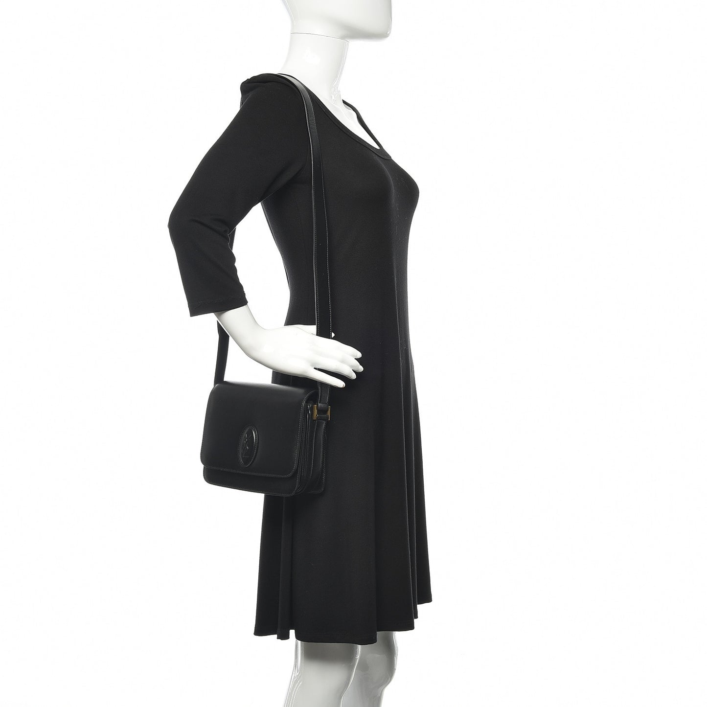 Calfskin Le 61 Shoulder Bag Black