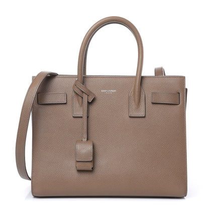 Saint Laurent Grained Calfskin Baby Sac De Jour Dark Beige 1 of 12