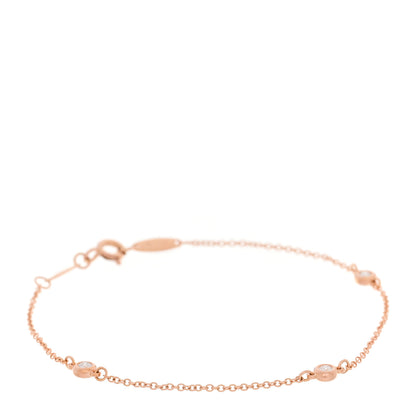 Tiffany 18K Rose Gold Diamond .15ctw Elsa Peretti Diamonds by the Yard Station Bracelet 1 of 4