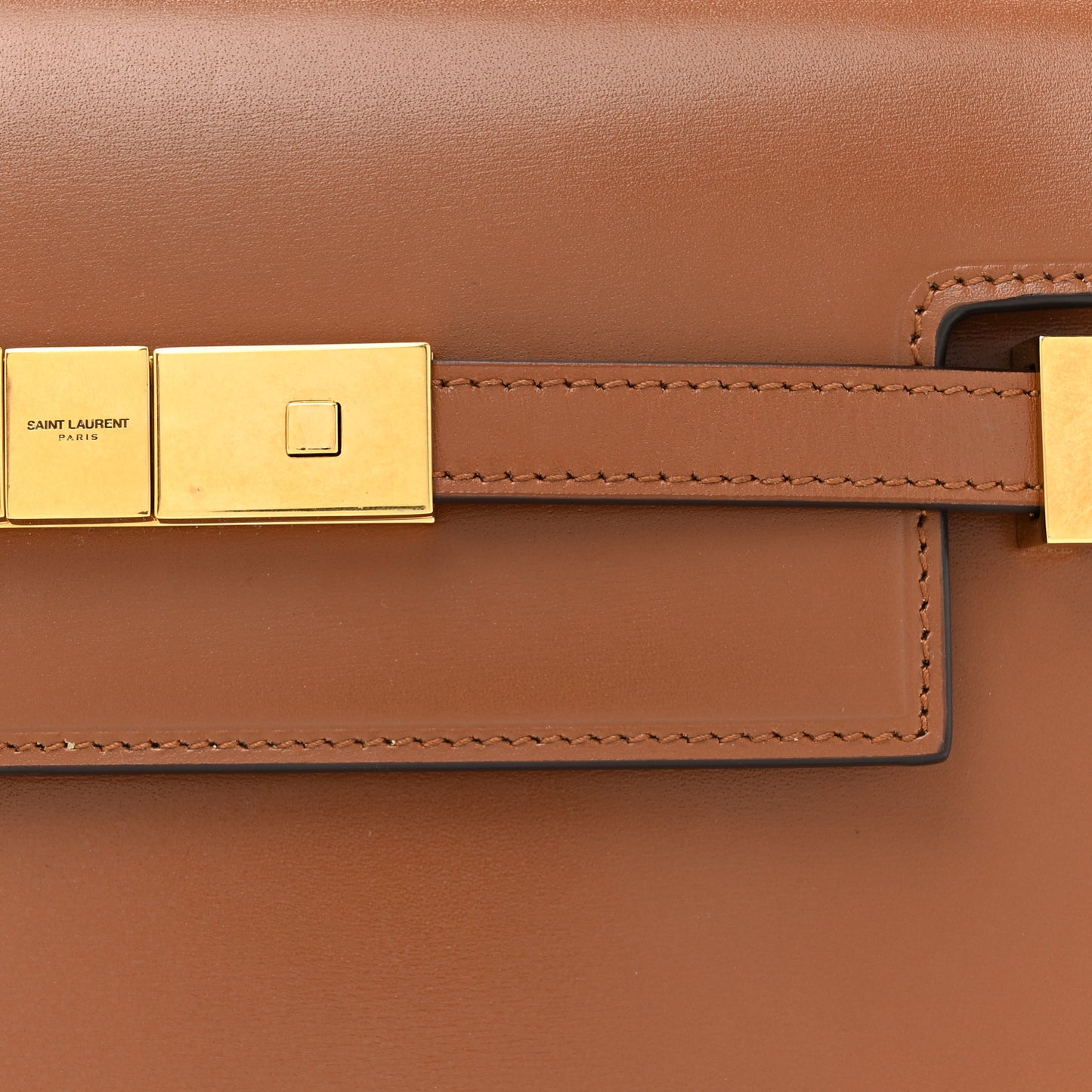 Smooth Calfskin Small Manhattan Shoulder Bag Cognac