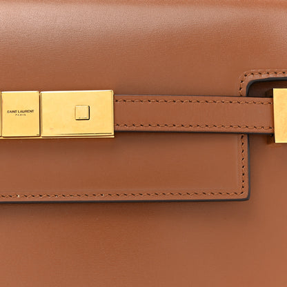 Saint Laurent Smooth Calfskin Small Manhattan Shoulder Bag Cognac 8 of 10